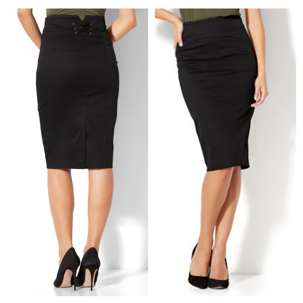 NY&Company Lace up Pencil Skirt